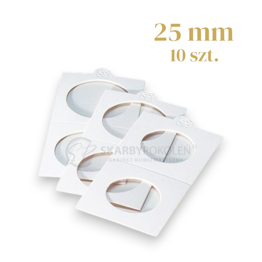 Holdery  - Holder samoprzylepny biały MATRIX (25 mm) - 10 szt. - LEUCHTTURM