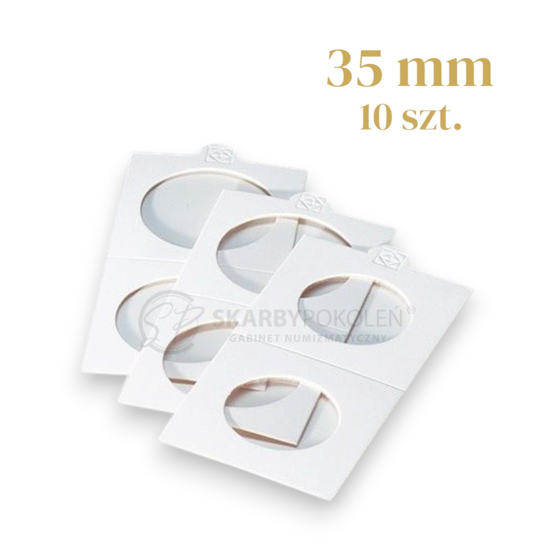 Holdery  - Holder samoprzylepny biały MATRIX (35 mm) - 10 szt. - LEUCHTTURM
