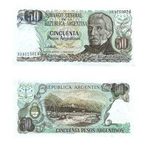 Na zdjęciu Banknot - Argentyna - 50 Pesos - 1983