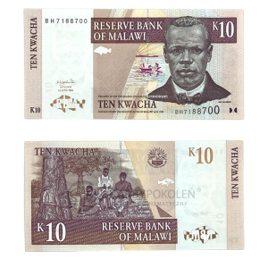 Na zdjęciu Banknot - Malawi - 10 Kwacha - 2004