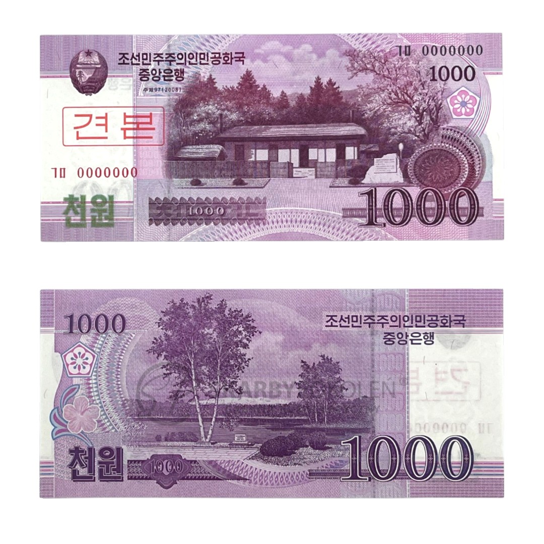 Banknoty zagraniczne  - Banknot - Korea Północna - 1000 Won - 2008 - WZÓR/SPECIMEN