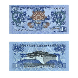 Na zdjęciu Banknot - Królestwo Bhutanu - 1 Ngultrum - 2013