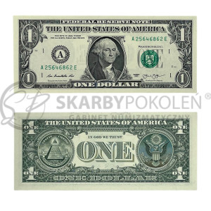 Na zdjęciu Banknot - USA - 1 Dolar - 2013 - A