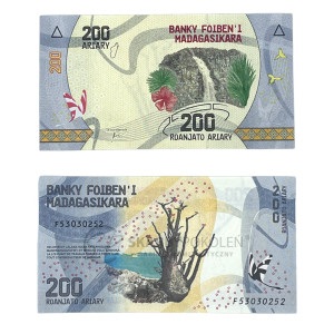 Na zdjęciu Banknot - Madagaskar - 200 Ariary - 2017