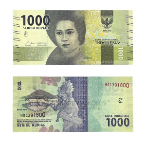 Na zdjęciu Banknot - Indonezja - 1000 Rupii - Seria HAC - 2018
