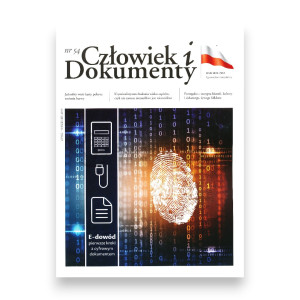 Na zdjęciu Kwartalnik - Człowiek i Dokumenty - Numer 54 - III kwartał 2019