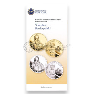 Na zdjęciu Folder emisyjny - Stanisław Koniecpolski - Hetmani Rzeczypospolitej - Język EN