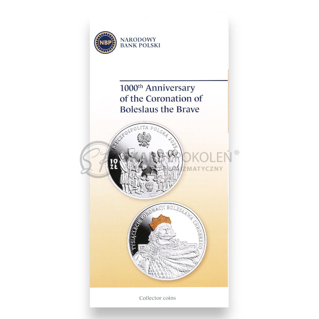 III RP od 1995  - Folder emisyjny - Tysiąclecie koronacji Bolesława Chrobrego (10 ZŁ) - Język EN