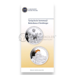 Na zdjęciu Folder emisyjny - Tysiąclecie koronacji Bolesława Chrobrego (10 ZŁ) - Język PL
