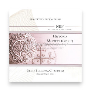 Na zdjęciu Folder informacyjny - Historia monety polskiej - Język PL