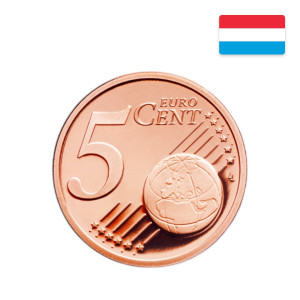 Na zdjęciu Moneta – Luksemburg – 5 eurocentów – 2002
