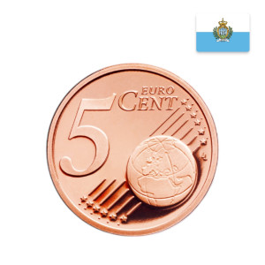 Na zdjęciu Moneta – San Marino – 5 eurocentów – 2006