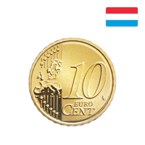 Na zdjęciu Moneta – Luksemburg – 10 eurocentów – 2002