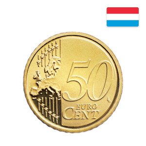 Na zdjęciu Moneta – Luksemburg – 50 eurocentów – 2002