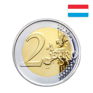 Na zdjęciu Moneta – Luksemburg – 2 euro – 2002