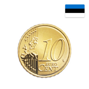 Na zdjęciu Moneta – Estonia – 10 eurocentów – 2022