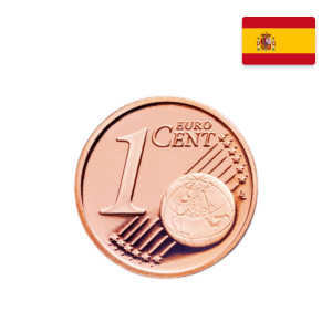 Na zdjęciu Moneta – Hiszpania – 1 eurocent – 1999