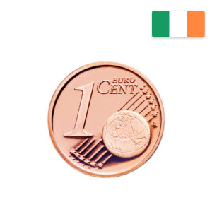 Na zdjęciu Moneta – Irlandia – 1 eurocent – 2002