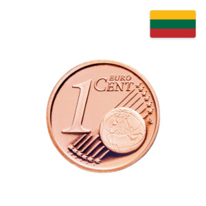 Na zdjęciu Moneta – Litwa – 1 eurocent – 2017