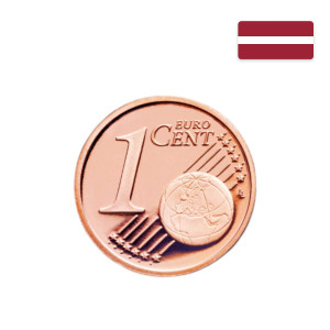 Na zdjęciu Moneta – Łotwa – 1 eurocent – 2014