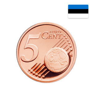 Na zdjęciu Moneta – Estonia – 5 eurocentów – 2022