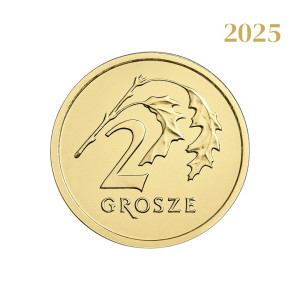 Na zdjęciu Moneta - 2 grosze 2025 - MW - Stan UNC