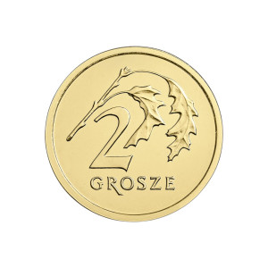 Na zdjęciu Moneta - 2 grosze 2023 - MW - Stan UNC