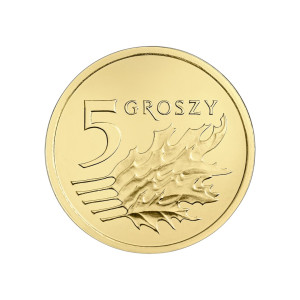 Na zdjęciu Moneta - 5 groszy 2023 - MW - Stan UNC