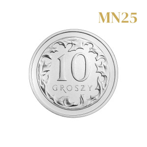 Na zdjęciu Moneta - 10 groszy 2019 (MN25) - MW - Stan UNC
