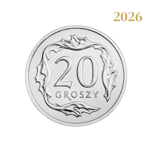 Na zdjęciu Moneta - 20 groszy 2026 - MW - Stan UNC