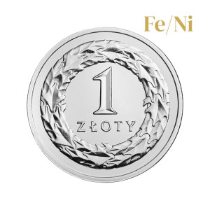 Na zdjęciu Moneta - 1 złoty 2019 (Fe/Ni) - MW - Stan UNC