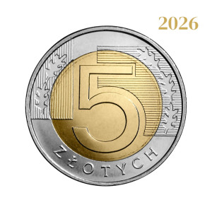Na zdjęciu Moneta - 5 złotych 2026 - MW - Stan UNC