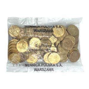 Na zdjęciu 5 groszy 2006 MW - Kolekcjonerski woreczek menniczy