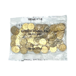 Na zdjęciu 1 grosz 2013 MW - Kolekcjonerski woreczek menniczy