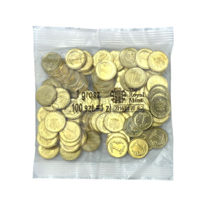 Na zdjęciu 1 grosz 2016 (The Royal Mint) - Kolekcjonerski woreczek menniczy