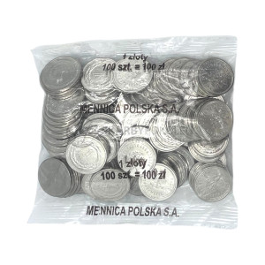 Na zdjęciu 1 złoty 2021 MW - Kolekcjonerski woreczek menniczy