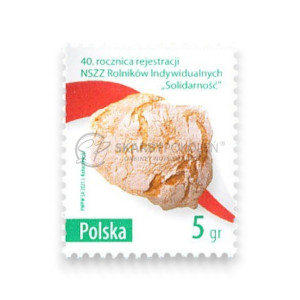 Na zdjęciu 2021 - Znaczek nr 5153 - 40 rocznica rejestracji NSZZ Rolników Indywidualnych Solidarność